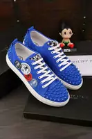 pp chaussures philipp plein luxury sport skull rivets blue